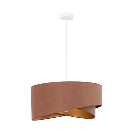Brilagi - Светодиодная подвесная люстра LYRA 1xE27/15W/230V коричневый/золотистый