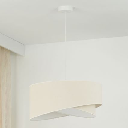 Brilagi - Светодиодная подвесная люстра LYRA 1xE27/15W/230V кремовый/белый
