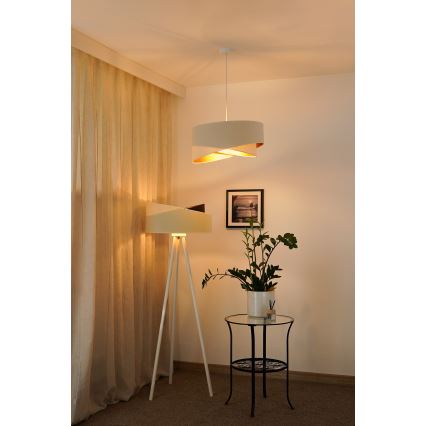 Brilagi - Светодиодная подвесная люстра LYRA 1xE27/15W/230V кремовый/белый