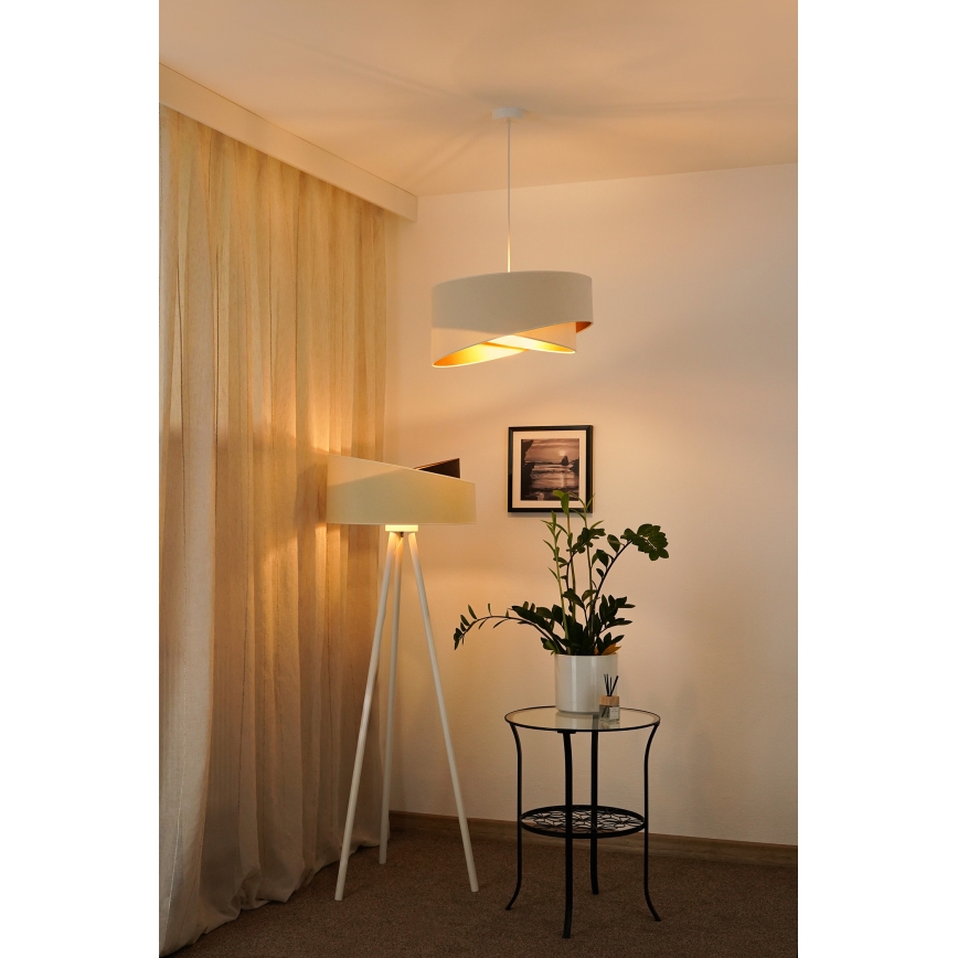 Brilagi - Светодиодная подвесная люстра LYRA 1xE27/15W/230V кремовый/белый