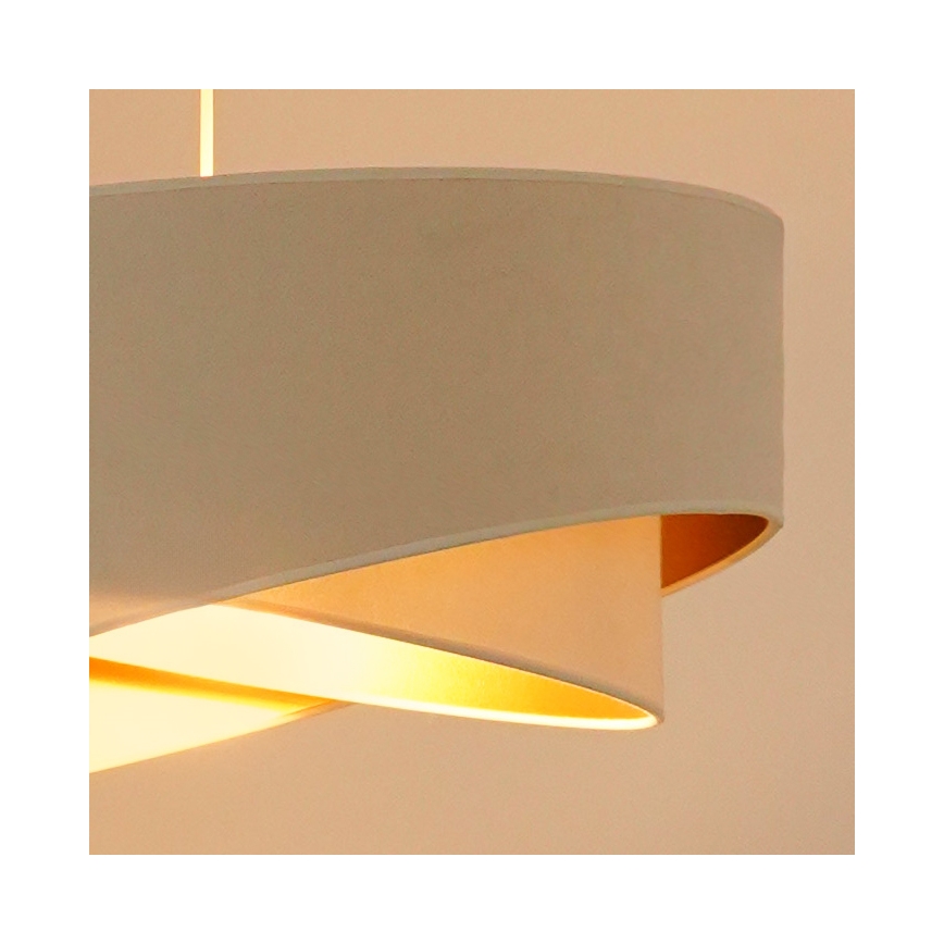 Brilagi - Светодиодная подвесная люстра LYRA 1xE27/15W/230V кремовый/белый