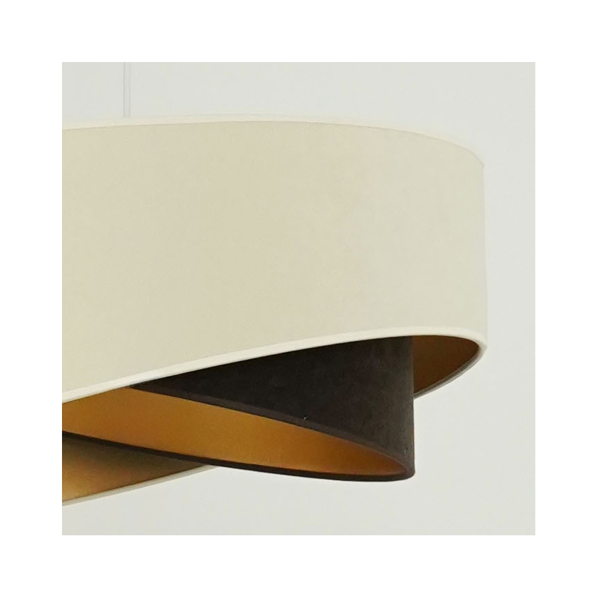 Brilagi - Светодиодная подвесная люстра LYRA 1xE27/15W/230V кремовый/черный/золотистый