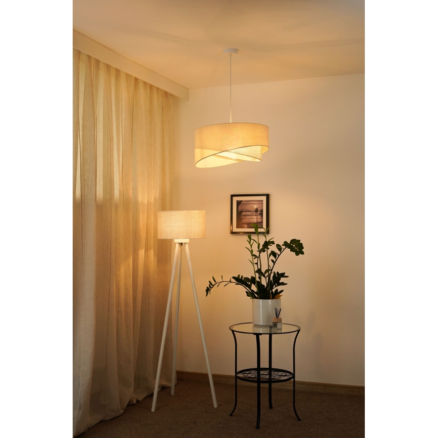 Brilagi - Светодиодная подвесная люстра LYRA 1xE27/15W/230V кремовый