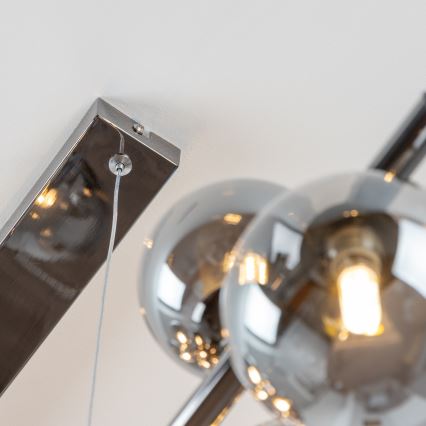 Brilagi - Светодиодная подвесная люстра MILLA 10xG9/3W/230V блестящий хром/дымчатый