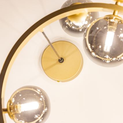 Brilagi - Светодиодная подвесная люстра MILLA 15xG9/3W/230V золотистый/дымчатый