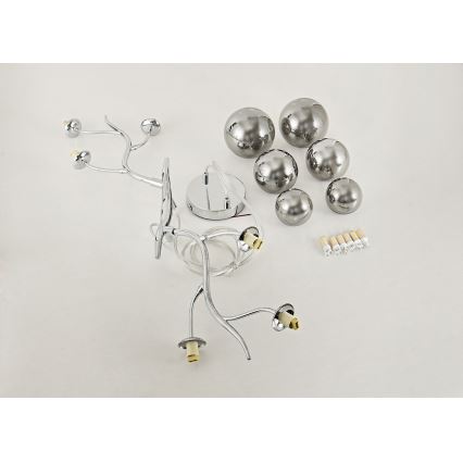 Brilagi - Светодиодная подвесная люстра MISTEL 6xG9/3W/230V блестящий хром/дымчатый