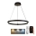 Brilagi - Светодиодная подвесная люстра с регулированием яркости CIRCLE LED/85W/230V 3000-6500K черный + дистанционное управление