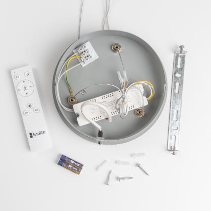 Brilagi - Светодиодная подвесная люстра с регулированием яркости FALCON LED/80W/230V 3000-6500K диаметр 60 см серый + дистанционное управление
