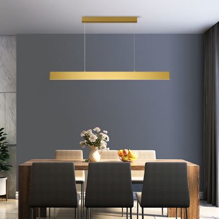 Brilagi - Светодиодная подвесная люстра с регулированием яркости SLIMLINE LED/40W/230V 3000-6000K золотистый + дистанционное управление