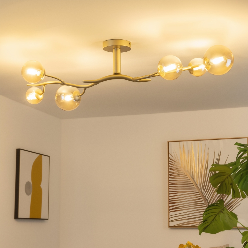 Brilagi - Светодиодная припотолочная люстра MISTEL 6xG9/3W/230V золотистый