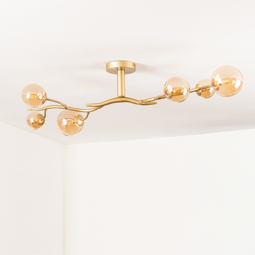 Brilagi - Светодиодная припотолочная люстра MISTEL 6xG9/3W/230V золотистый