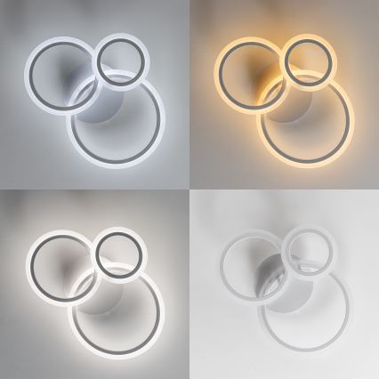 Brilagi - Светодиодная припотолочная люстра с регулированием яркости ORBITS LED/40W/230V 3000-6500K белый + дистанционное управление