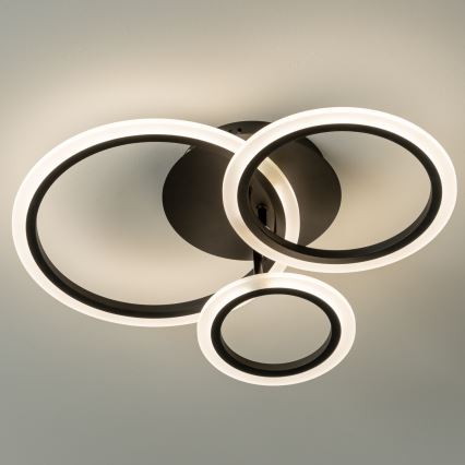Brilagi - Светодиодная припотолочная люстра с регулированием яркости ORBITS LED/40W/230V 3000-6500K черный + дистанционное управление