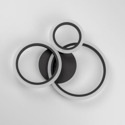 Brilagi - Светодиодная припотолочная люстра с регулированием яркости ORBITS LED/40W/230V 3000-6500K черный + дистанционное управление