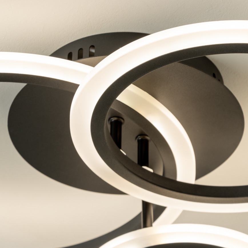 Brilagi - Светодиодная припотолочная люстра с регулированием яркости ORBITS LED/40W/230V 3000-6500K черный + дистанционное управление