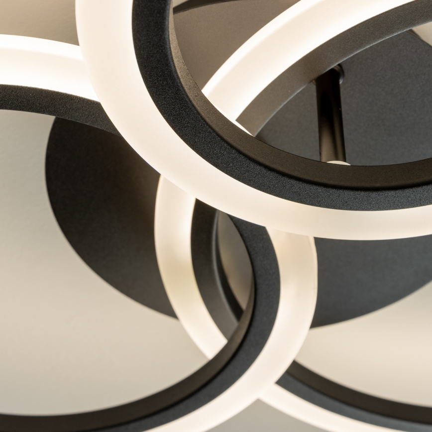 Brilagi - Светодиодная припотолочная люстра с регулированием яркости ORBITS LED/40W/230V 3000-6500K черный + дистанционное управление