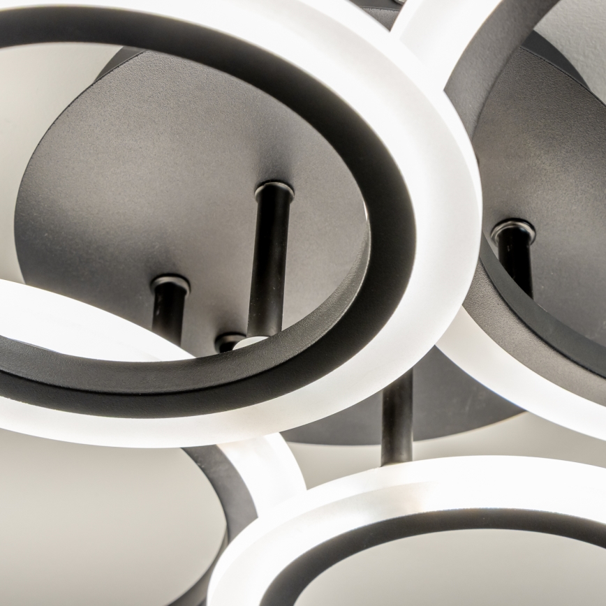 Brilagi - Светодиодная припотолочная люстра с регулированием яркости ORBITS LED/50W/230V 3000-6500K антрацит + дистанционное управление