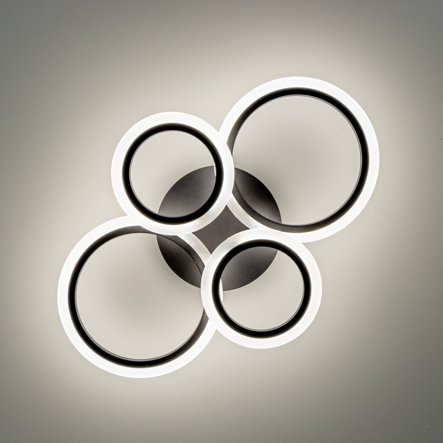 Brilagi - Светодиодная припотолочная люстра с регулированием яркости ORBITS LED/50W/230V 3000-6500K антрацит + дистанционное управление