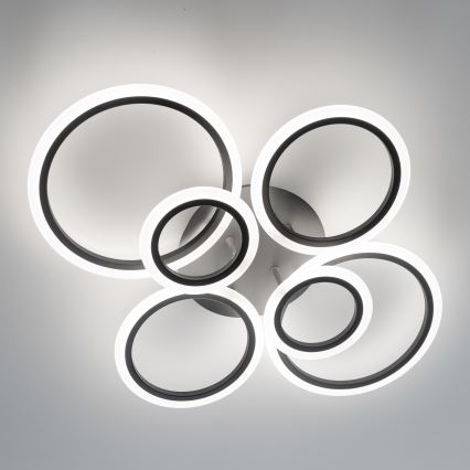 Brilagi - Светодиодная припотолочная люстра с регулированием яркости ORBITS LED/85W/230V 3000-6500K антрацит + дистанционное управление