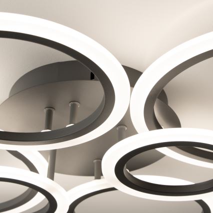 Brilagi - Светодиодная припотолочная люстра с регулированием яркости ORBITS LED/85W/230V 3000-6500K антрацит + дистанционное управление