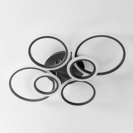 Brilagi - Светодиодная припотолочная люстра с регулированием яркости ORBITS LED/85W/230V 3000-6500K антрацит + дистанционное управление