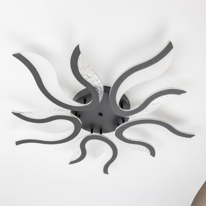 Brilagi - Светодиодная припотолочная люстра с регулированием яркости TWIST LED/65W/230V 3000-6500K черный + дистанционное управление