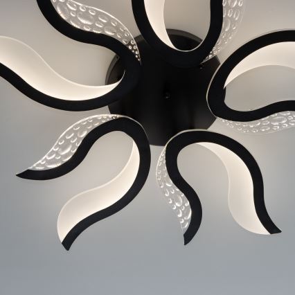 Brilagi - Светодиодная припотолочная люстра с регулированием яркости TWIST LED/65W/230V 3000-6500K черный + дистанционное управление