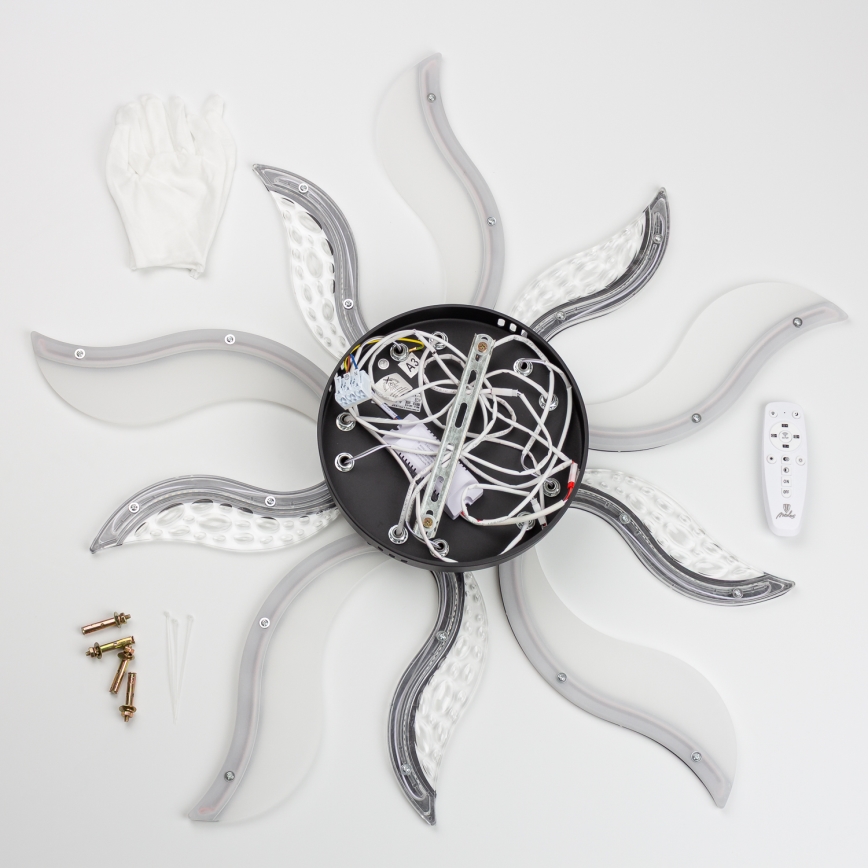 Brilagi - Светодиодная припотолочная люстра с регулированием яркости TWIST LED/65W/230V 3000-6500K черный + дистанционное управление