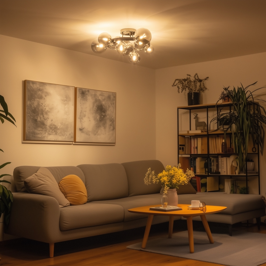 Brilagi - Светодиодная припотолочная люстра MILLA 10xG9/3W/230V блестящий хром/дымчатый