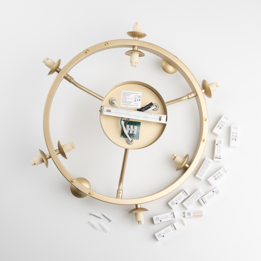 Brilagi - Светодиодная припотолочная люстра MILLA 10xG9/3W/230V золотистый/белый