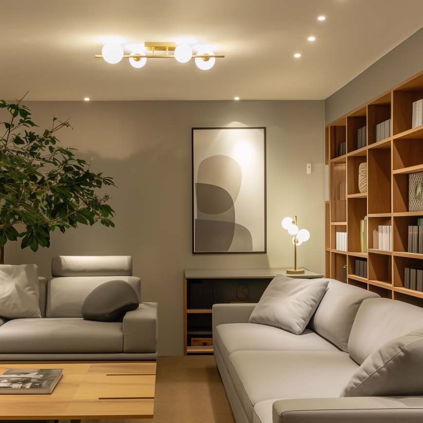 Brilagi - Светодиодная припотолочная люстра MILLA 4xG9/3W/230V золотистый/белый