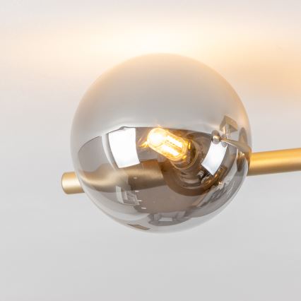 Brilagi - Светодиодная припотолочная люстра MILLA 4xG9/3W/230V золотистый/дымчатый