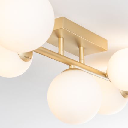 Brilagi - Светодиодная припотолочная люстра MILLA 7xG9/3W/230V золотистый/белый