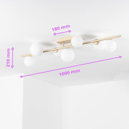 Brilagi - Светодиодная припотолочная люстра MILLA 7xG9/3W/230V золотистый/белый