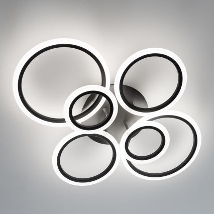 Brilagi - Светодиодная припотолочная люстра с регулированием яркости ORBITS LED/85W/230V 3000-6500K черный + дистанционное управление