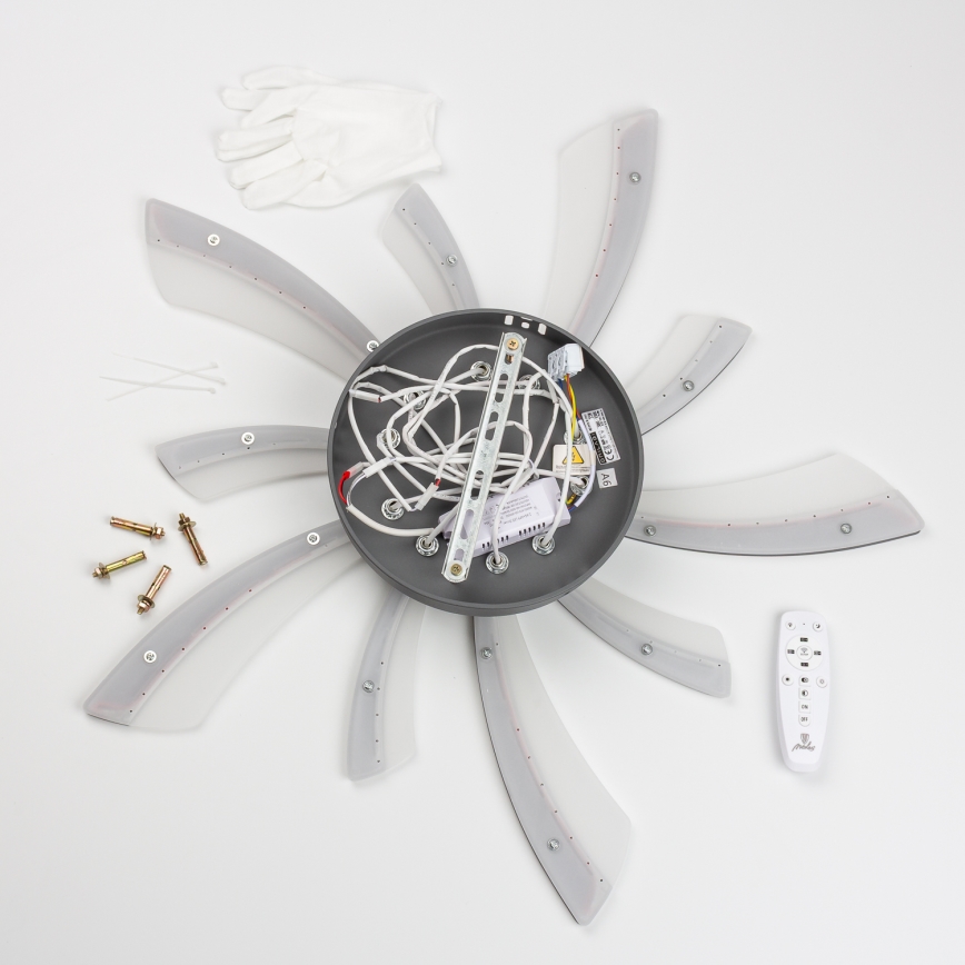 Brilagi - Светодиодная припотолочная люстра с регулированием яркости TWIST LED/55W/230V 3000-6500K антрацит + дистанционное управление