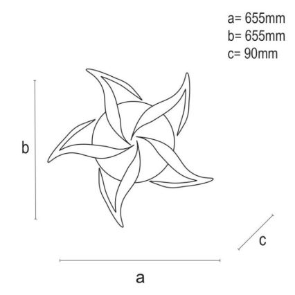 Brilagi - Светодиодная припотолочная люстра с регулированием яркости TWIST LED/55W/230V 3000-6500K белый + дистанционное управление