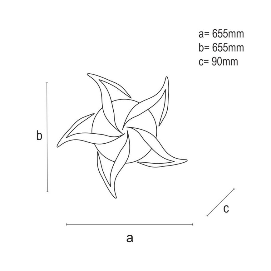 Brilagi - Светодиодная припотолочная люстра с регулированием яркости TWIST LED/55W/230V 3000-6500K белый + дистанционное управление