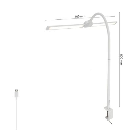 BRILAGI - светодиодная регулируемая настольная лампа USB VARIO LED/14W/5V 3000-6000K белая