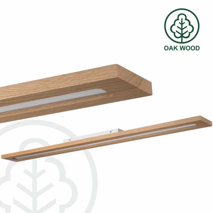 Brilagi - Светодиодная RGBW-панель с регулированием яркости WOODY FRAME LED/34W/230V 11,5x123 см 2700-6500K дуб + дистанционное управление