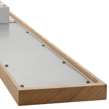 Brilagi - Светодиодная RGBW-панель с регулированием яркости WOODY FRAME LED/34W/230V 11,5x123 см 2700-6500K дуб + дистанционное управление