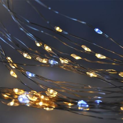 Brilagi - светодиодная штора 300 светодиодов, 8 режимов, питание 3xAA/USB, 1,2 м, тёплый белый