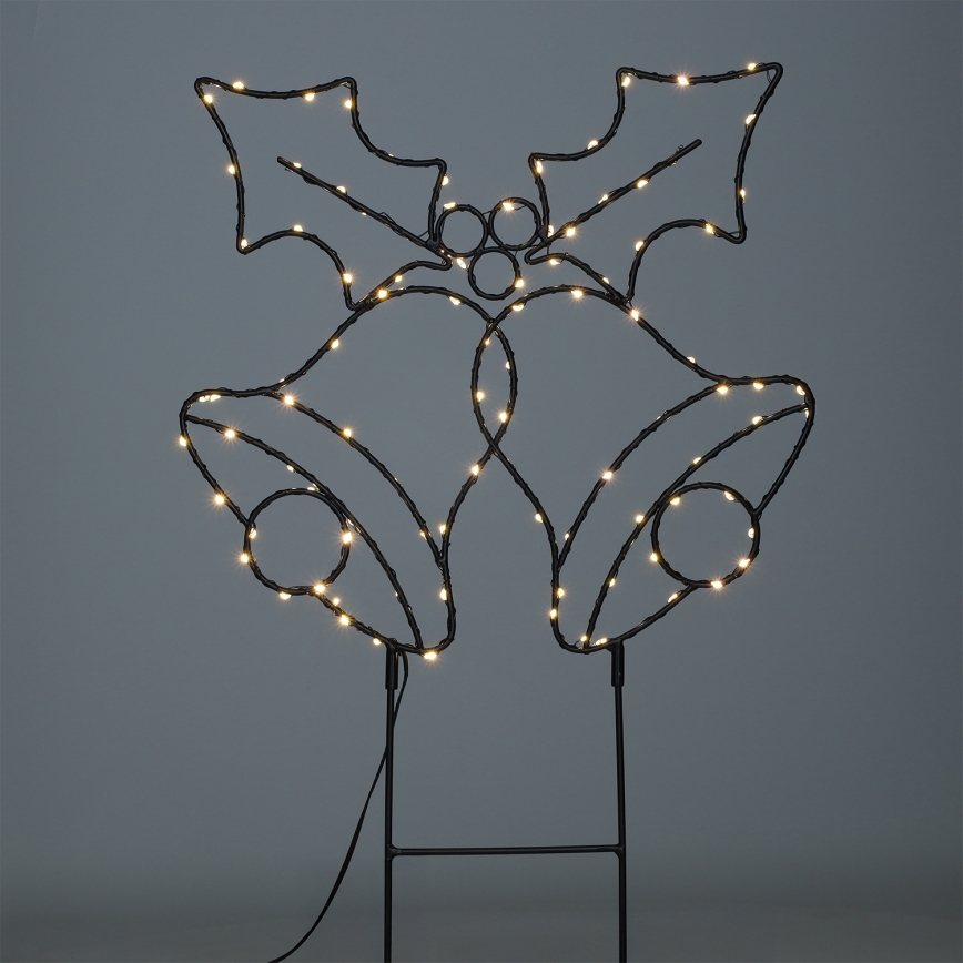 Brilagi - светодиодная уличная рождественская декорация LED/3xAA IP44 55x32 см колокольчики