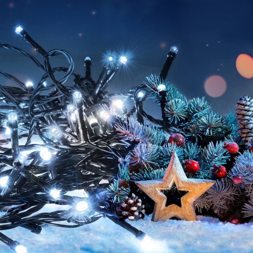 Brilagi - Светодиодная уличная рождественская гирлянда 300xLED/8 режимов 35 м IP44 холодный белый