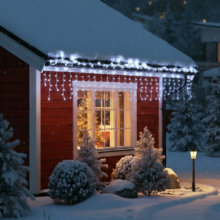 Brilagi - светодиодная уличная рождественская гирлянда 400 светодиодов/8 режимов 23 м IP44 холодный белый