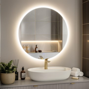 Brilagi - Светодиодное зеркало для ванной CUNEO LED/25W/230V, диаметр 80 см, IP44, CRI 90, диммируемое + CCT