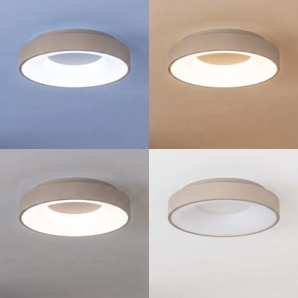 BRILAGI - LED Диммируемый потолочный светильник FALCON II LED/67W/230V 3000-6500K диам. 40 см белый/бежевый + пульт дистанционного управления