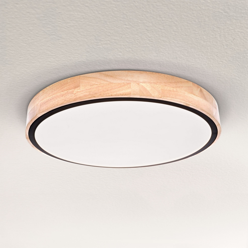 Brilagi - Диммируемый потолочный светильник GLORIA LED/48W/230V 3000-6500K дуб, диаметр 40 см + дистанционное управление