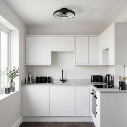 Brilagi - Диммируемый потолочный вентилятор со светодиодной подсветкой LED/34W/230V 3000-6500K, диаметр 50 см, черный + пульт дистанционного управления