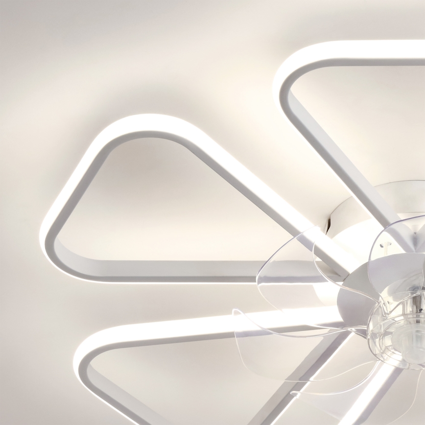 Brilagi - диммируемый светодиодный потолочный вентилятор LED/38W/230V, диам. 76 см, белый + пульт дистанционного управления